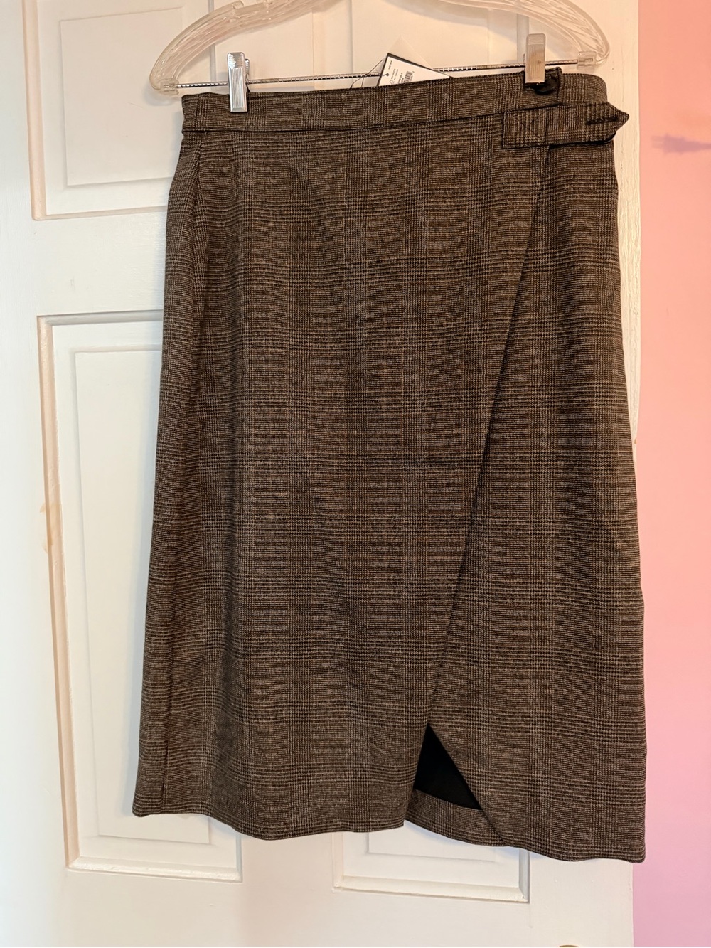 Banana Republic Brown Plaid Wrap Skirt - size 6